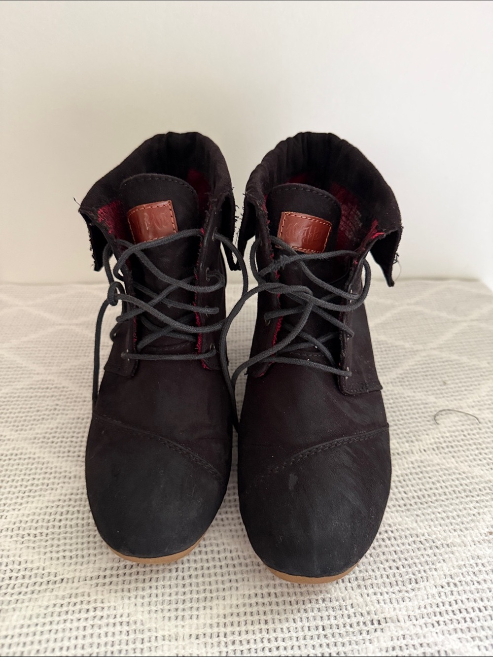 MadLove Women's Black Lace-Up Boots - Casual Ankle Boot
